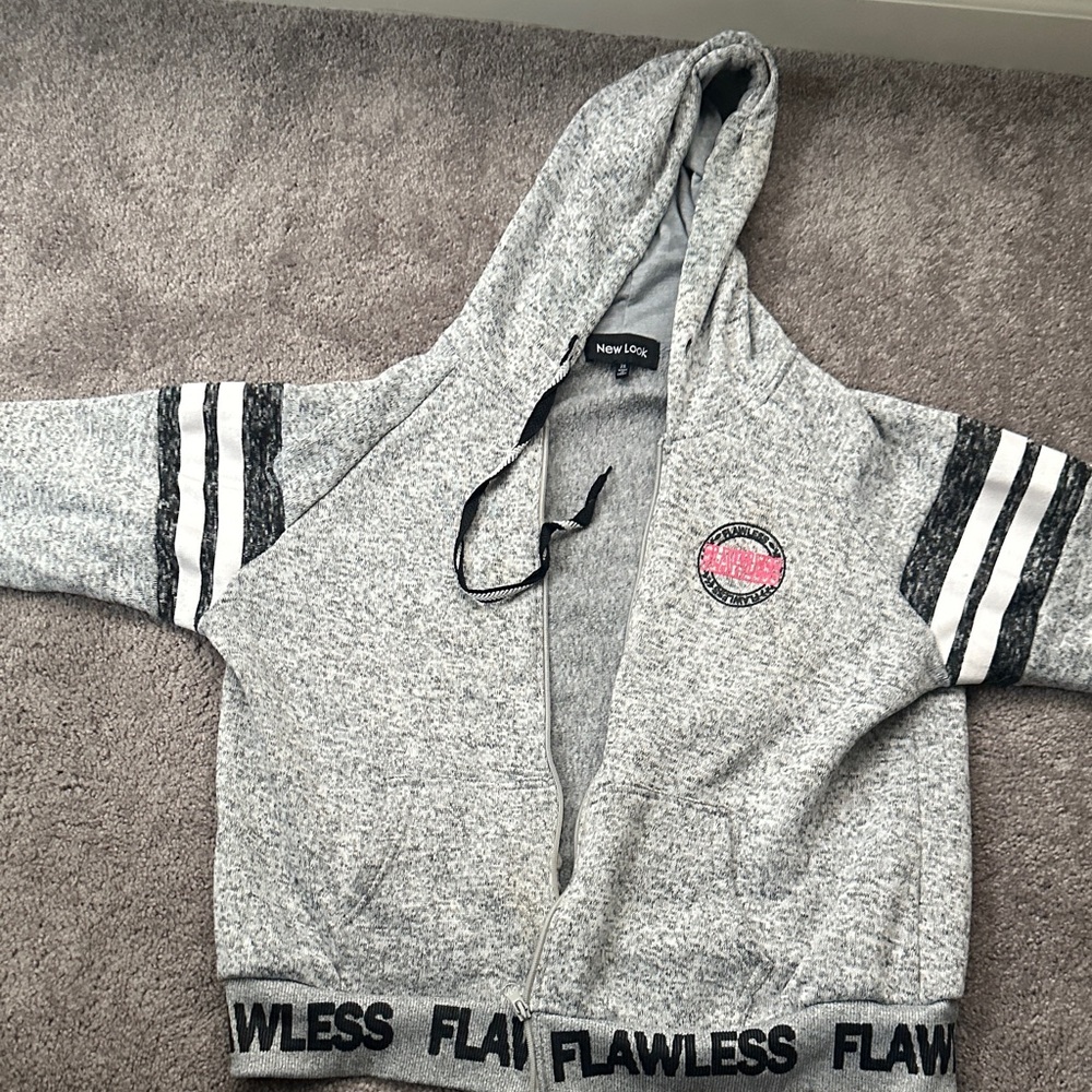 New Look Kids Gray and Black Hoodie